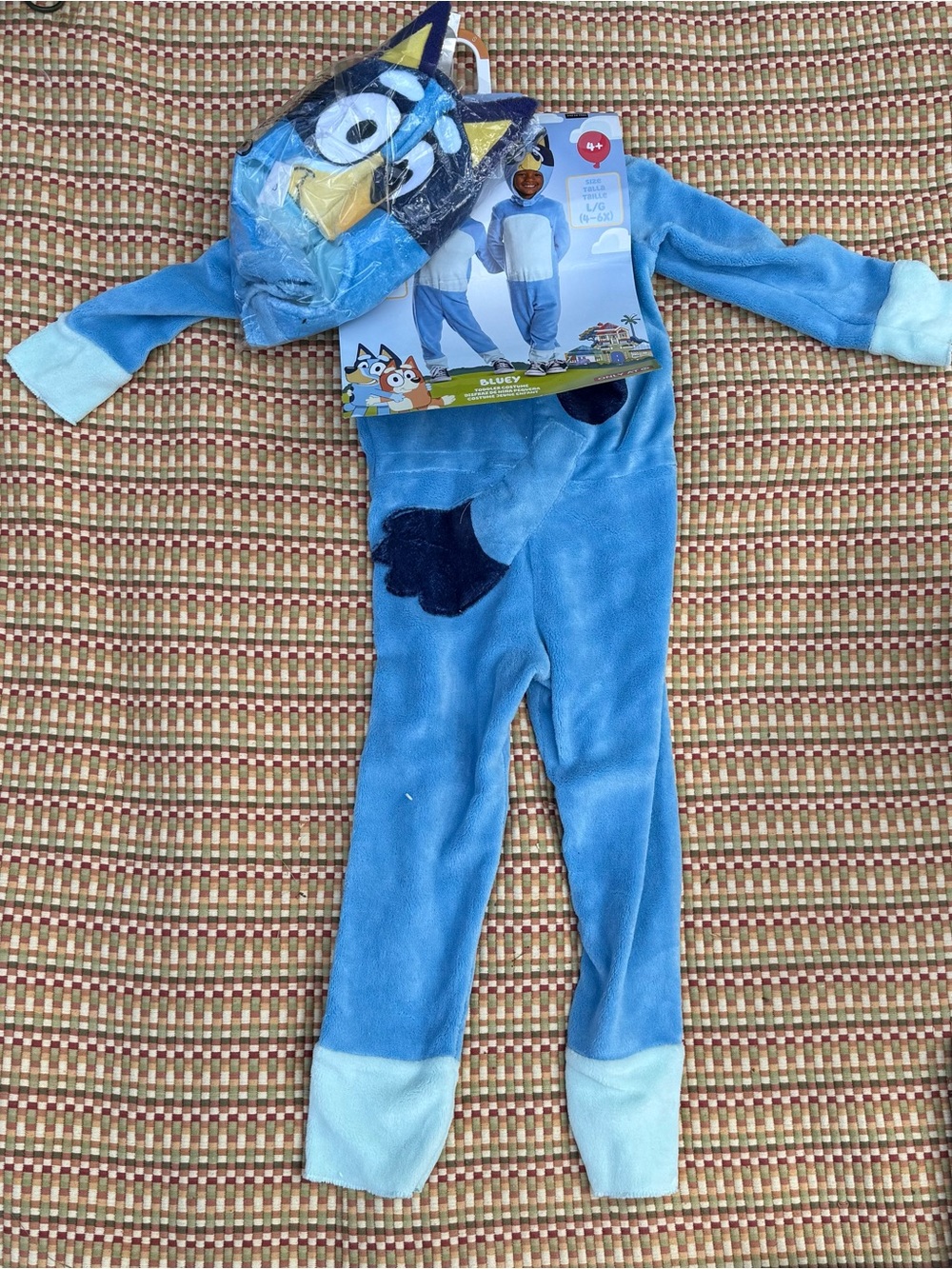 Kids' Bluey One-Piece Costume Size: L (4-6)